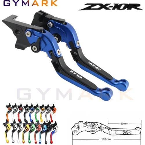 Motorcycle Accessories Adjustable Brake Handle Handlebar Clutch Levers For Kawasaki ZX-10R 2004 2005 Logo ZX10R