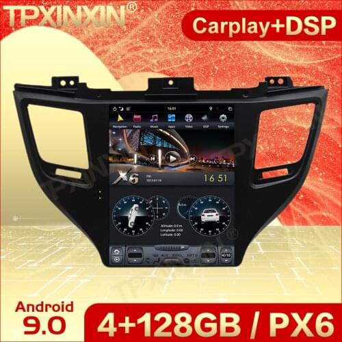 Carplay 2 Din Android 9 Tesla Multimedia Stereo For Hyundai Tuscon 2015 2016 2017 2018 2019 BT Navi Video Audio Player Head Unit