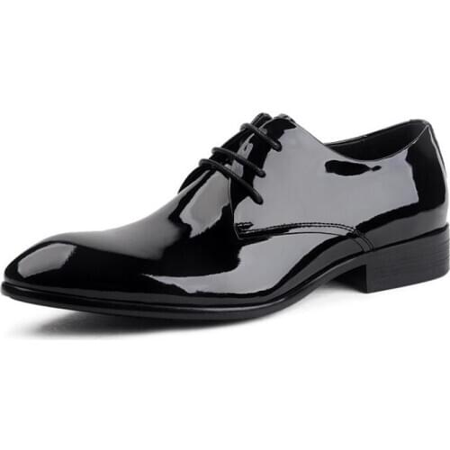 New fashion classics pointed toe mens shoes high-top wedding shoes lace up formal shoes business shoes