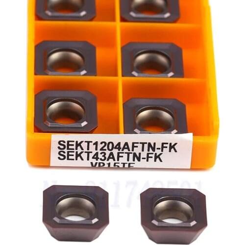 10pcs Insert SEKT1204AFTN FK US735 UE6020 VP15TF Carbide Lathe Turning Tool Blade Milling Inserts Stainless Steel Turning Tools