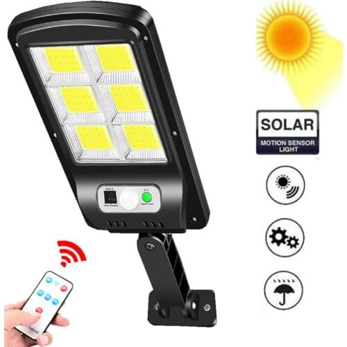 Tabular oblong 120 LED Solar Powered Wall Lamp Outdoor Waterproof Wide Angle PIR Solar Motion Sensor Lamp for Street Garden Deco