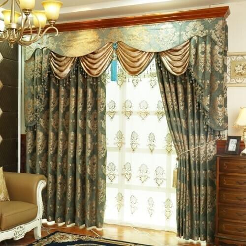 The New High-grade High-precision Light Blackout Blinds Jacquard Curtains European Luxury Living Room Curtains Bedroom Curtains