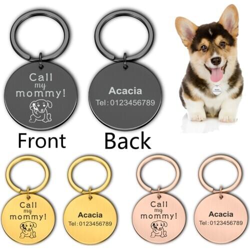 Personalized Pet ID Tags Engraved Pet ID Name Number for Dog Cat Puppy Collar ID Tag Pendant Pet Accessories