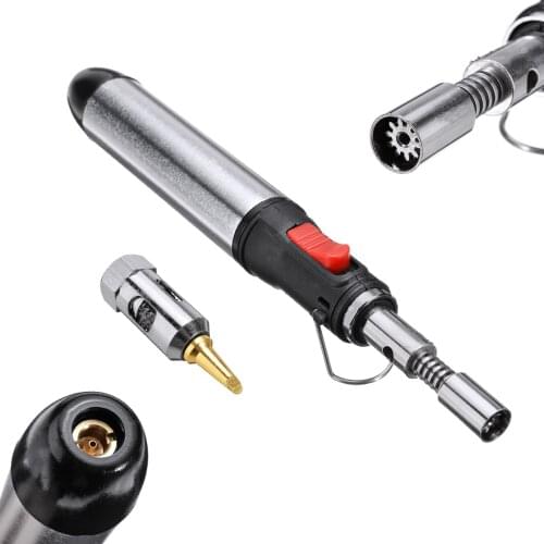 Portable Cordless Solder Iron Gas Soldering Iron Flame Butane Gas Blow Torch Solder Iron Tool Adjustable Welding Torches Tool