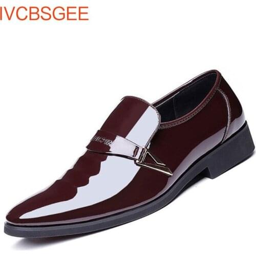 Fashion Slip On Men Dress Shoes Men Oxfords Fashion Business Dress Men Shoes 2020 New Classic Leather MenS Suits Shoes