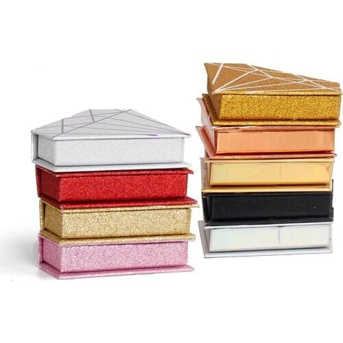 NEW 24mm False Eyelashes Packaging Box Lash Boxes Custom Your Logo Fake 3d Mink Lashes Glitter Case Empty Makeup Eyelash Storage
