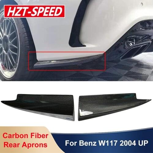 W117 FD Style Real Carbon Fiber Car Decorative Rear Bumper Aprons Cover For Benz W117 CLA260 CLA45 CLA200 2004 Up Modification