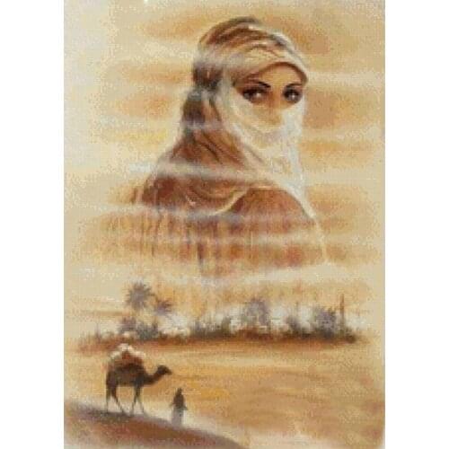 Yumeart Paint With Diamond Painting Desert Muslim Woman 5D Diamond Embroidery Sale Diamond Mosaic Picture Rhinestones Needlework
