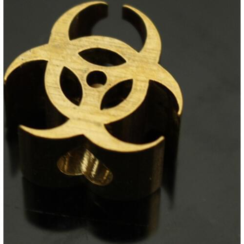 1PC Brass Knife Beads Lanyard Pendant Paracord Survival Bracelet Umbrella Rope Cord DIY Decorative Accessories Pendant EDC Tool