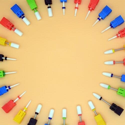 10PCS/Bag Ceramic Nail Drill Bits For Electric Drill Manicure Accessory Milling Cutter Suitable For All Nail Drill Machines