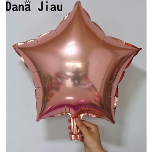 18inch gold rose color Pentagram Shaped Foil Balloon wedding Birthday Party Decoration holiday Air Balloons Event star Baloon