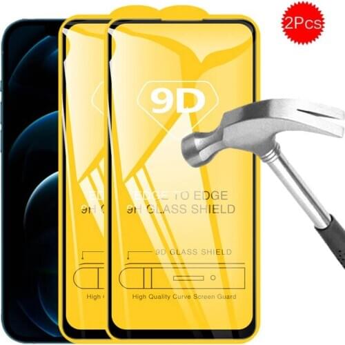 9D For iphone 12 Pro Max Protective Glass 2Pcs aiphone 12Pro Max Screen Protectors iphone12 promax Armor 3D ayfone 12promax Glas
