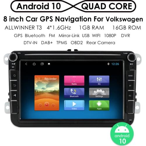 Car Radio GPS Navigation For Volkswagen Skoda/Golf/ Polo/Passat CC/Touran/Leno/Altea XL/Toledo/VW/EOS 2DIN 8" Android Multimedia