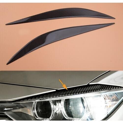 Beler 2Pcs/Set Headlight Eyebrows Eye Lid Cover Trims fit for BMW 4 Series F32 F33 F36 2012 2013 2014 2015 2016 2017 2018