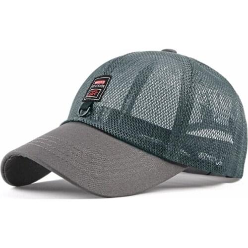 New Men Summer Breathable Baseball Cap Unisex Solid Adjustable Trucker Mesh Cap Casual Baseball Sun Hat Cap