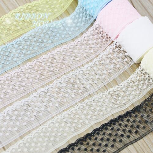 10 yards/roll) 30mm dots lace fabric Webbing Decoration Love gift packing Material rolls