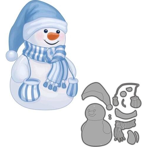 Christmas Snowman Metal Cutting Dies for Scrapbooking Handmade Tools Mold Cut Stencil New 2021 DIY Card Make Mould Model Craft