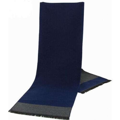 Men Casual Scarves Solid Color Autumn Winter Cotton Scarf Imitation Cashmere Warm Wraps Newest Thick Neckerchief Business Wrap