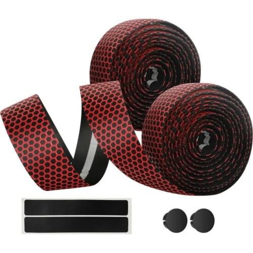 1 Set Handlebar Tape Honeycomb Design Non-Slip Synthetic Sponge Bicycle Handle Bar Wrap for Outdoor Sports