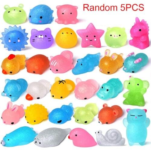 New Style Glitter Mochi Squishy Cute Pet Seal Small Dumpling Vents Relieves Pressure And Squeezes Toys Stress Relief Funny Kids