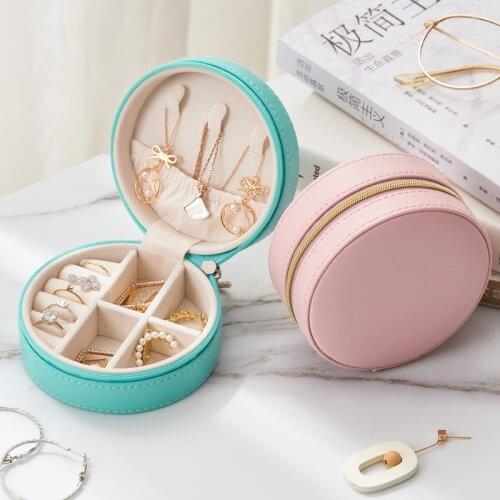 Portable Compact Jewelry Packaging Display Travel Necessary Waterproof Earrings Ring Necklace Organize Storage Case Accessories