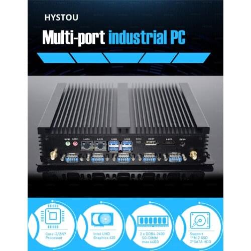Industrial Mini Pc i5 8265U i3 8145U TPM2.0 Windows 11 dual DDR4 Max to 64G 4K HDMI EDP TPC 3 displays 8USB 2LAN Gamer computer