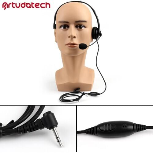 Artudatech For Motorola T270 T280 T289 T4800 T4900 T5000 T5100 T6200 Walkie Talkie Radio 2.5mm Heavy Duty Overhead Headset PTT