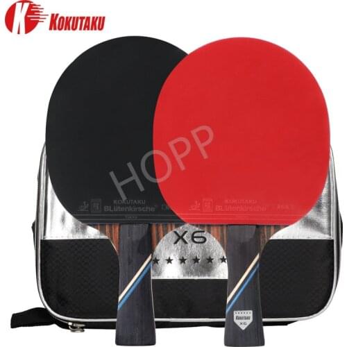 KOKUTAKU Racket 4/5/6 Star Carbon Table Tennis Racket ITTF Professional KOKUTAKU Ping Pong Bat Paddle