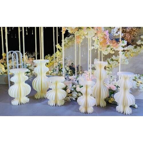 Wedding folding Roman column paper column column paper art road guide curve dessert stand window decoration booth wedding props