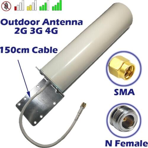 3G 4G Outdoor Antena 150cm Length Cable Omni SMA/N Female Connector for Modem Cell Phone Signal Booster Repeater Extender RouteR