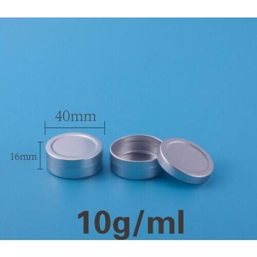 10ml Mini Lip Balm Containers Cream Jar Box Aluminum Makeup Tool Metal Cans Nail Derocation Crafts Pot Tin Can 50pcs/lot