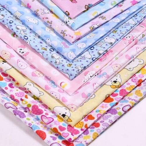100*150cm Floral Cotton Poplin Sewing Fabric DIY Childrens Wear Cloth Make Baby Dress Decoration Home
