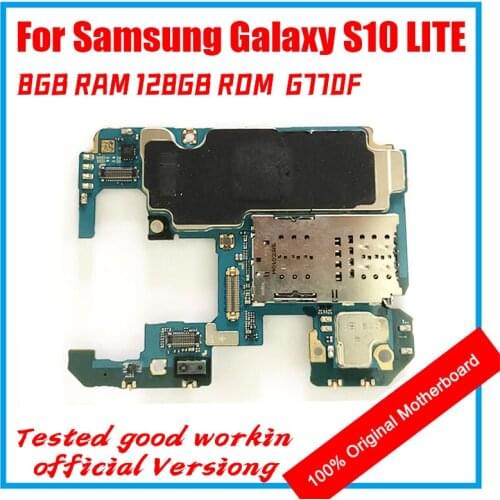 100% Original Unlocked Mainboard Logic Board Motherboard 128GB For Samsung Galaxy S10 Lite G770F Board With Android System