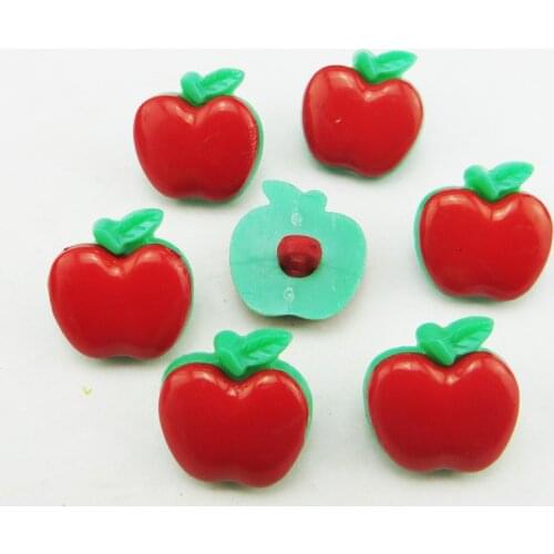 18MM 22MM RED fruit apple button mixed Dyed plastic buttons sewing clothes accessory garment P-097A
