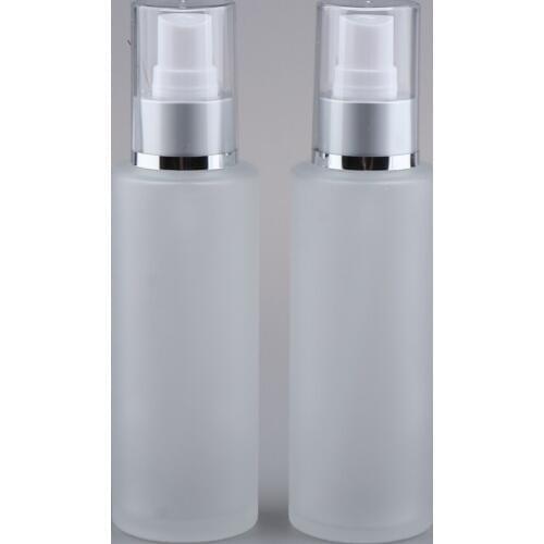 2Pcs 100ml Empty Glass Bottles Refillable Cosmetic Makeup Travel Lotion Containers Empty Makeup Bottles