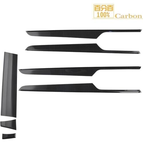 7PCS/Set Real Carbon Fiber Interior Trims for Macan 2014-2017 car styling decoration trims