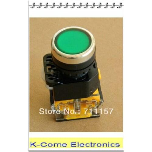 Free Shipping Red And Green 4 Terminals DPST Push Button Momentary Press Switch 660V/10A DC/AC Heavy Duty LA38