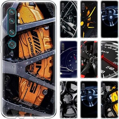 Car Tire Wheel Dashboard Soft Phone Case for Xiaomi Mi Note 10 A2 8 10T Lite 10 Pro 5G 9T CC9 CC9E Poco X2 C3 X3 Cover Shell