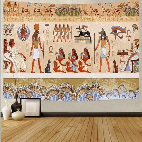 Ancient Egypt Tapestry Wall Hanging African Tapestries Art Wall Cloth Table Cloth Background Beach Towel Blanket Home Decor