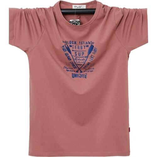 Round neck short-sleeved T-shirt male extra large size youth student half-sleeved cold sports T-shirt