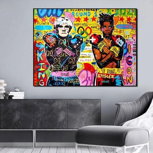 Street Graffiti Pop Art Boxer Poster Painting Canvas Print Modern Wall Picture For Living Room Home Decoration Frameless