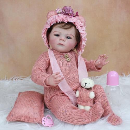 50 CM 3D Skin Tone Visible Veins Soft Silicone Reborn Baby Elf-Fred Doll Toy For Girl Cloth Body Bebe Child Boneca Lifelike