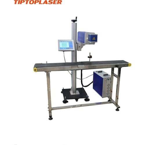 Multifunction automatic collecting and loading wisely fly laser marking machine fiber 20w