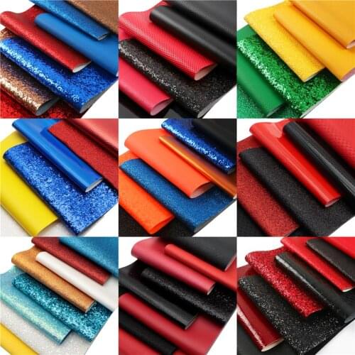 20*33cm Plain Color Set Faux Synthetic Leather Fabric For Bow-knot Bags Wallet Earring Phone Case Scrapbook DIY,1Yc16138