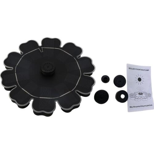 Solar Fountain Pump Ground-Inserted Fountain Petal Fountain With 4 Nozzles For Garden Pond Aquarium Automatic Power-Off