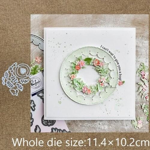 New Design Craft Metal stencil mold Cutting Dies Garden Wreath decoration scrapbook die cuts Album Paper Card Craft Embossing