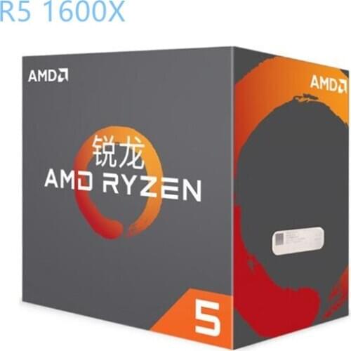AMD Ryzen R5 1600X CPU Original Processor 6Core 12Threads AM4 3.6GHz TDP 95W 16MB Cache 14nm DDR4 Desktop YD160XBCM6IAE