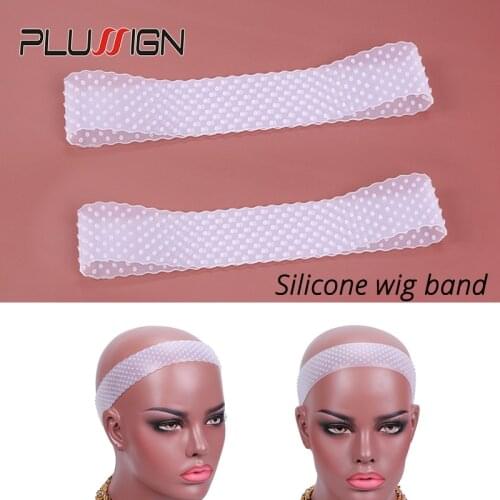 2Pcs Silicon Band For Fixed Wigs Transparent Silicone Headband Unisex Wig Elastic Band Wig Grip Hair Band For Wigs Sports
