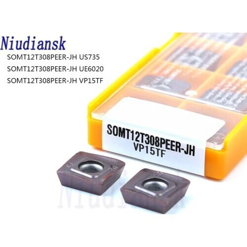 SOMT12T308PEER-JH US735 UE6020 SOMT12T308PEER-JH VP15TF High Quality Carbide Blades CNC Metal Lathe Turning Tools Milling Insert