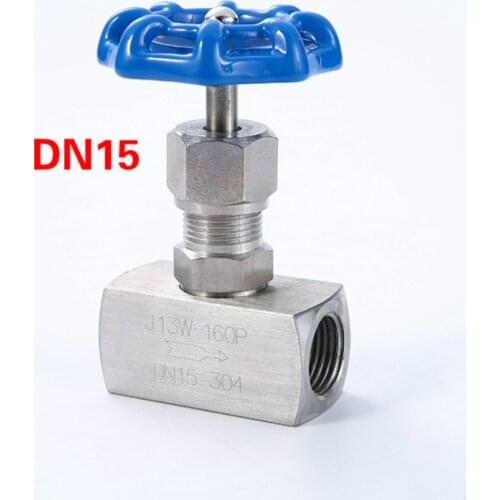 High temperature Needle valve Female thread DN6-DN50 stainless steel Flow Control shut off crane Adjustable needle valve